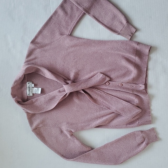 Joseph A. Metallic Rose Gold Sweater Size Large - Picture 7 of 8